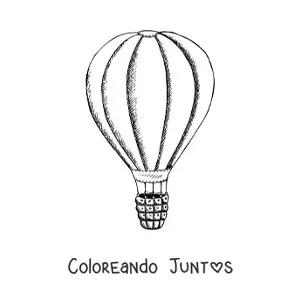Imagen para colorear de un globo aerostático simple
