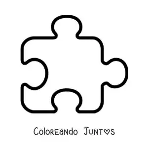 Imagen para colorear de una pieza de rompecabezas