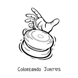 Imagen para colorear de juego tradicional del yoyo