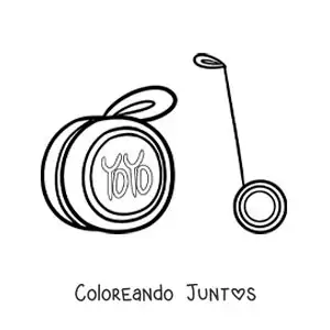 Imagen para colorear de un yoyo fácil