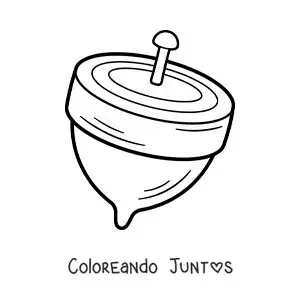 Imagen para colorear de un trompo fácil