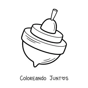 Imagen para colorear de un trompo