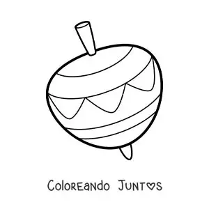 Imagen para colorear de un trompo tradicional