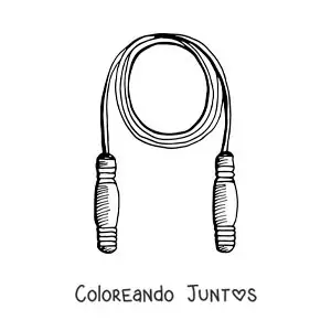 Imagen para colorear de cuerda de saltar
