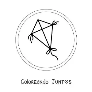 Imagen para colorear de cometa de papel
