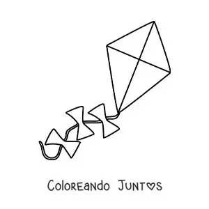 Imagen para colorear de un papalote