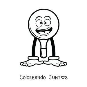Imagen para colorear de paleta de ping pong animada