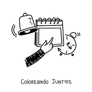 Caricatura de un calendario