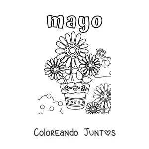 Mayo con girasoles