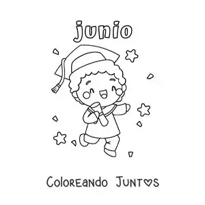 Junio con un niño en su graduación