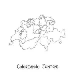 Mapa político de Suiza