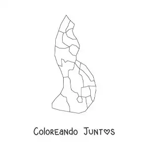 Imagen para colorear de mapa político de Liechtenstein