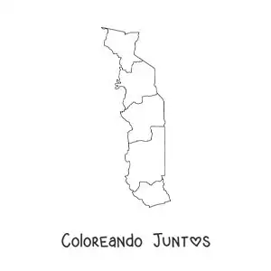 Mapa político de Togo