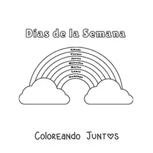 Arcoíris para aprender los días de la semana para niños
