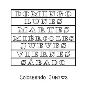 Los días de la semana para niños