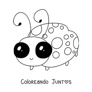 Imagen para colorear de una catarina kawaii