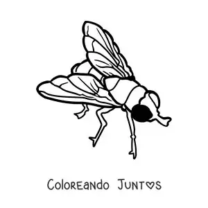 Imagen para colorear de una mosca grande fácil