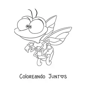 Mosca doméstica en caricatura