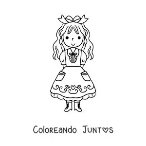 Imagen para colorear de Ricitos de Oro