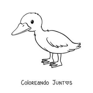 Imagen para colorear de el Patito Feo animado