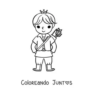 Imagen para colorear de el príncipe de Blancanieves animado