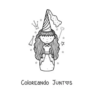 Imagen para colorear de el hada madrina de Cenicienta