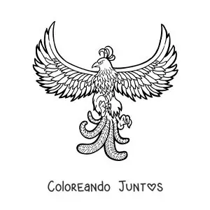Un ave fénix volando