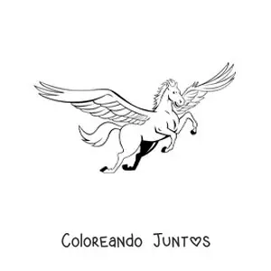 Pegaso alado de la mitología