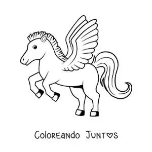 Imagen para colorear de Pegaso el animal fantástico