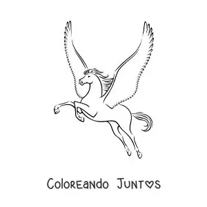 Imagen para colorear de Pegaso