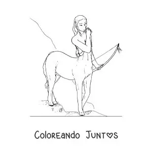 Imagen para colorear de centauro fantástico