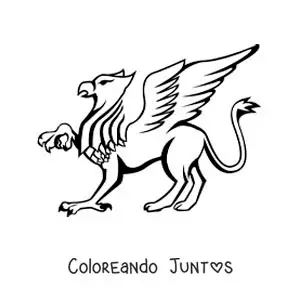 Imagen para colorear de grifo fácil
