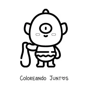Cíclope de la mitología bebé animado kawaii