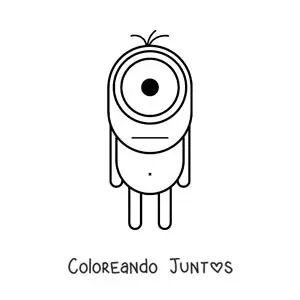 Imagen para colorear de criatura de un solo ojo fácil
