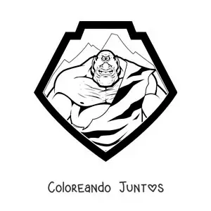 Imagen para colorear de gigante de un solo ojo