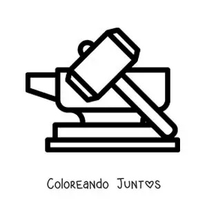 Imagen para colorear del martillo de Hefesto