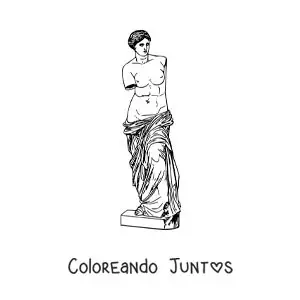 Imagen para colorear de escultura la Venus de milo