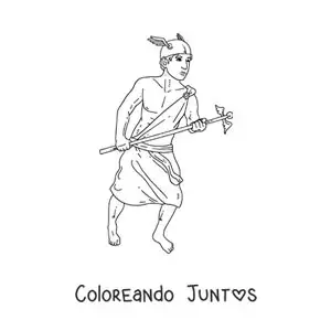 Imagen para colorear del dios griego Hermes realista