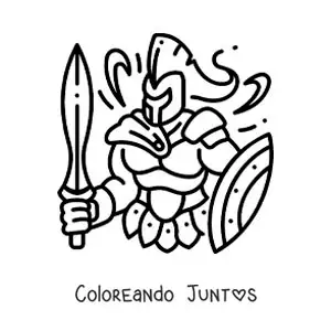 Imagen para colorear de Ares el dios de la guerra animado