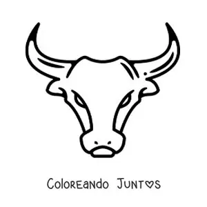 Imagen para colorear de toro de tauro