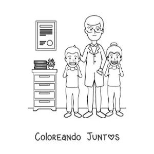 Dentista y pacientes