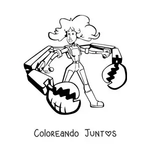 Imagen para colorear de caricatura de un superhéroe del signo cáncer