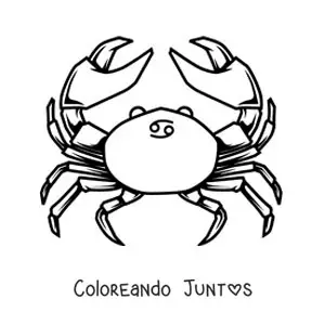 Imagen para colorear del signo zodiacal cáncer
