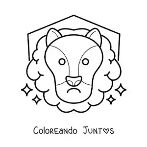 Signo zodiacal Leo animado fácil