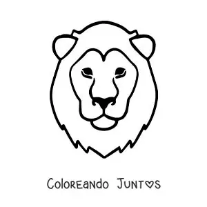 Imagen para colorear de león del signo leo grande