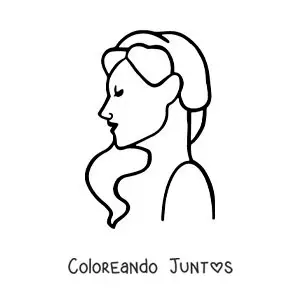 Imagen para colorear de la mujer símbolo de virgo