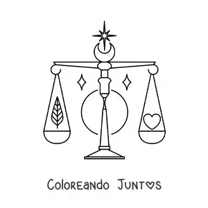 Imagen para colorear del símbolo de Libra