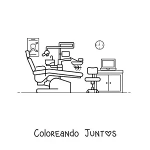 Imagen para colorear de un consultorio odontológico