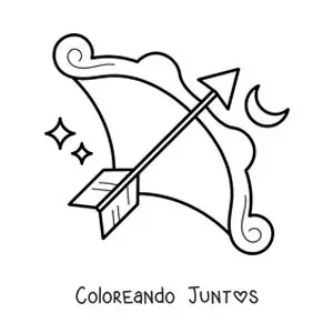 Arco del signo de Sagitario animado fácil