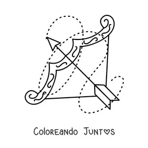 Imagen para colorear de símbolo de Sagitario fácil para niños